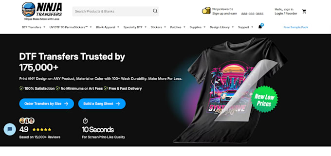 design dtf printing website with shopify gang sheet builder