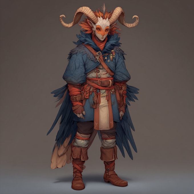 create epic fantasy character illustrations for