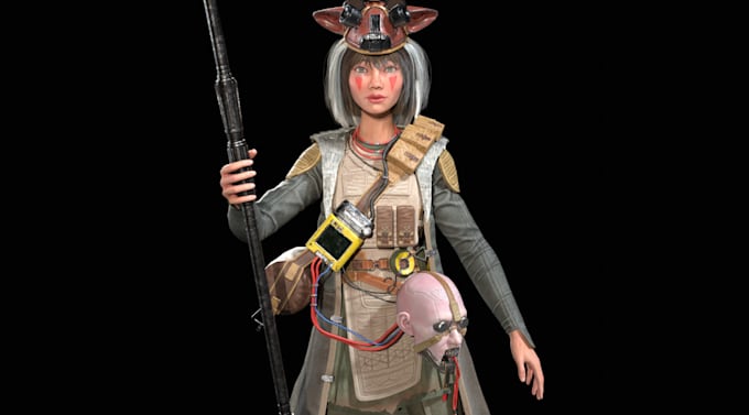 3d metahuman unreal engine game character, stylized humanoid, photos to 3d model
