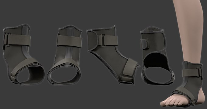 create biomedical implant, splint, medical bone support,medical device animation
