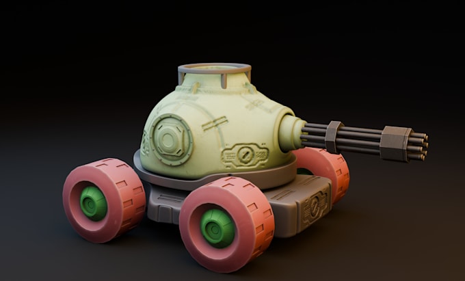 create high quality 3d hardsurface models for games, films, or websites