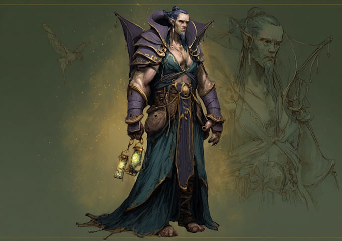 draw your dnd or ttrpg fantasy character art or token