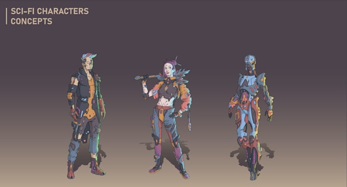 Cool Ranged Characters Chreate cool character concept art for you by Andreybioniq | Fiverr