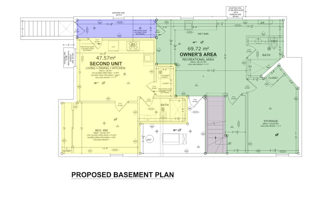 create architecture drawings as per ontario building code