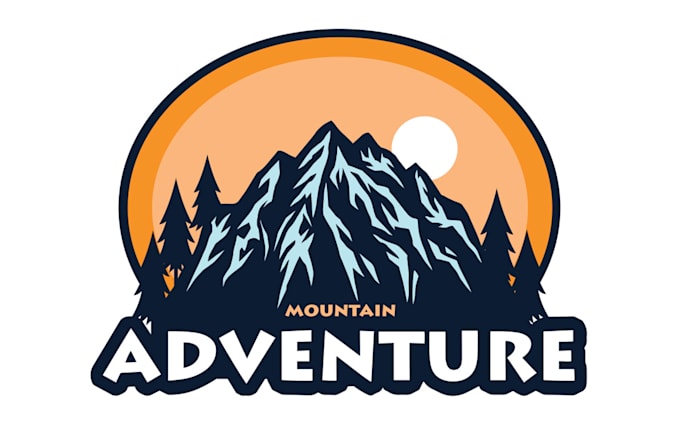 create awesome rustic mountain badge logo with express delivery
