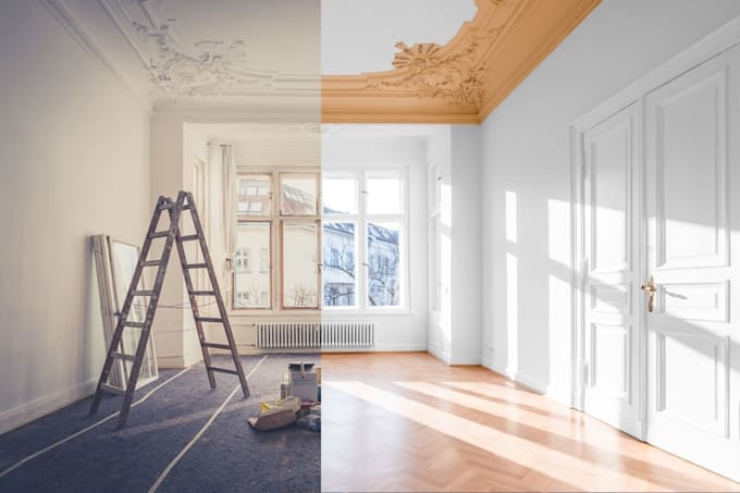 do 3d building renovation, cafe interior design, lounge bar design and rendering