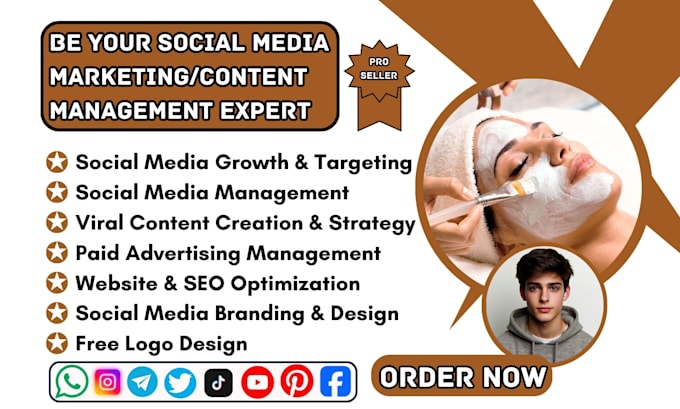 be your skincare beauty social media manager content creator instagram marketing