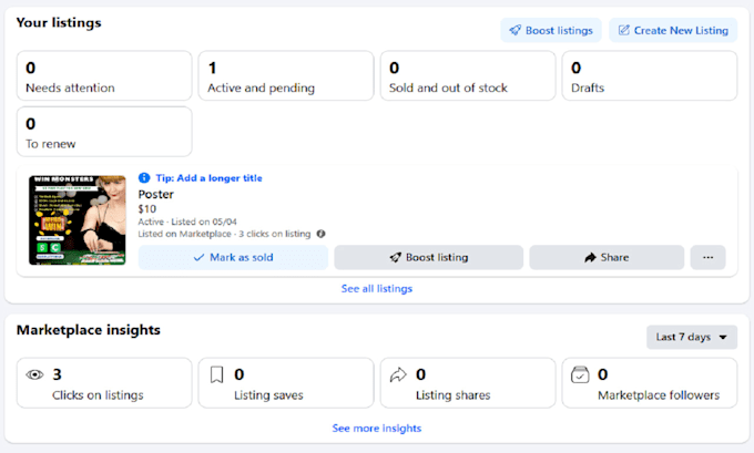 make marketplace enable facebook accounts