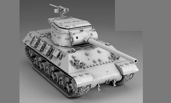 sculpt 3d military tank model, 3d sci fi tank model 3d game ready tank model