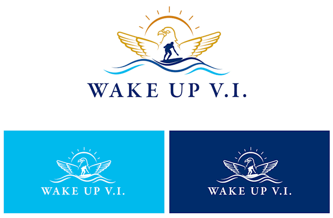 make an wonderful surfing logo design