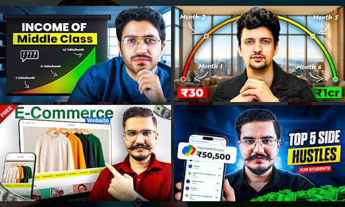 design eye catchy premium thumbnails