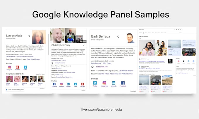 create google knowledge panel for your name