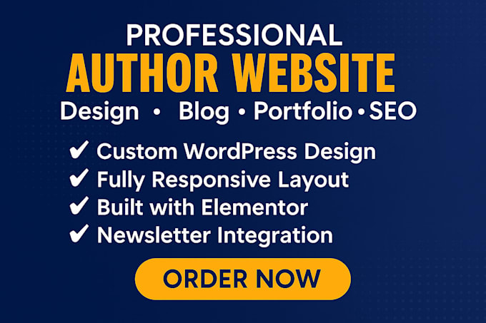 Design a responsive seo optimized wordpress author or book website by ...