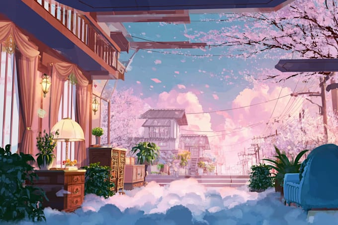 do anime background in anime style
