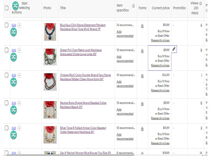 do professional ebay listing, drafts, cross listing on list perfectly, vendoo