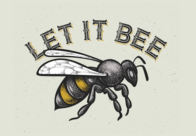 make modern honey bee logo for your business