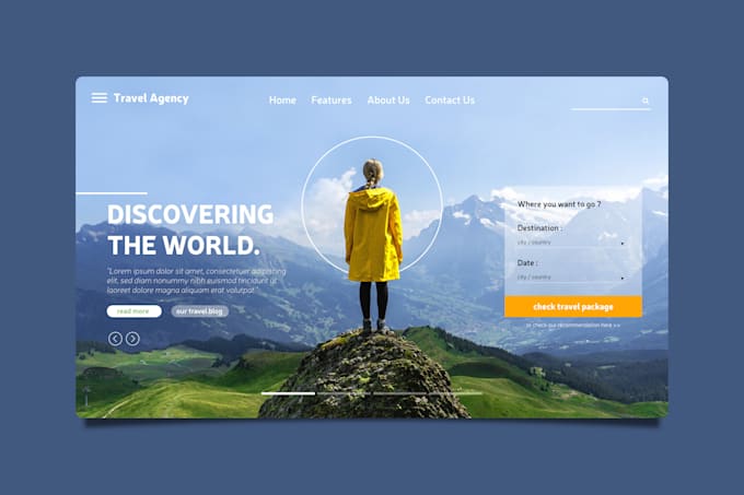build responsive landing page using html css and js