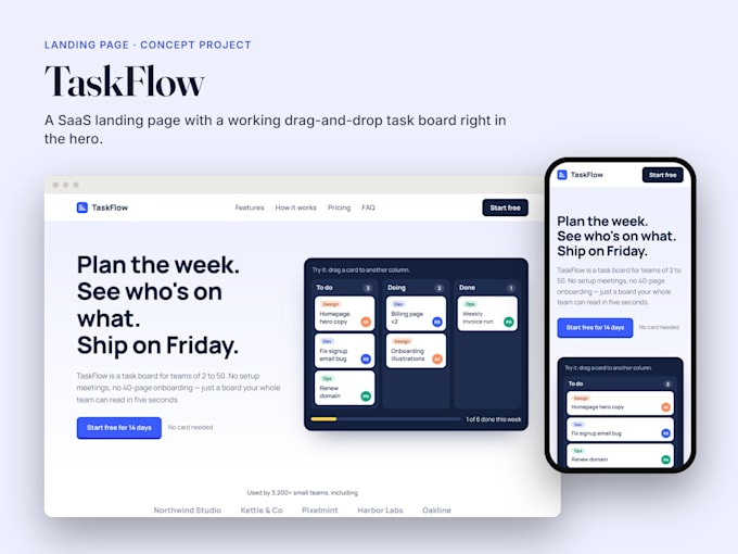 build a fast, responsive landing page or small business website