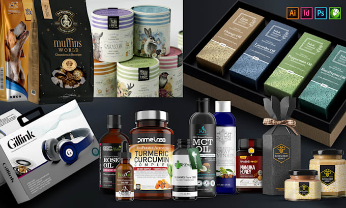 do box packaging design and product packaging design with source file, mockup