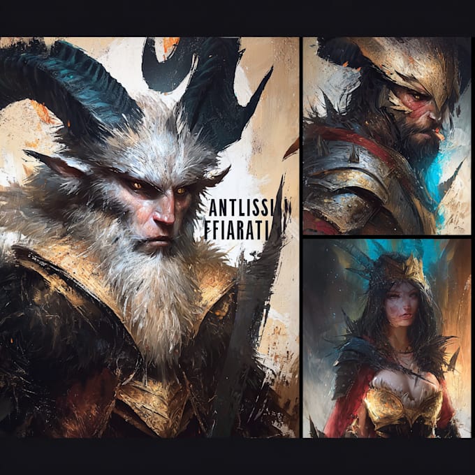 paint semi realistic fantasy art