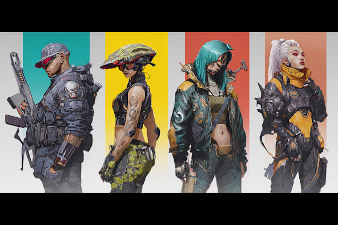Design fantasy, game and cyberpunk character by Waneesutler | Fiverr