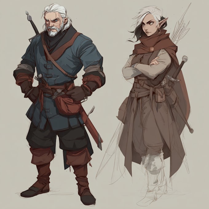 Draw dnd character art, fantasy illustration or concept art by ...