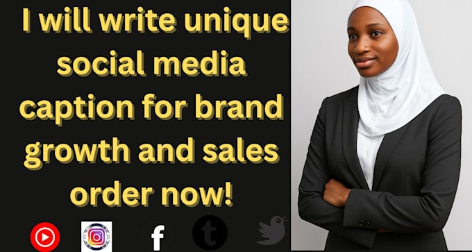 write unque social media caption for brand growth and sales