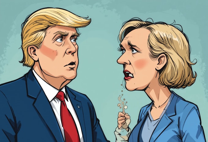 create a political or satirical cartoon
