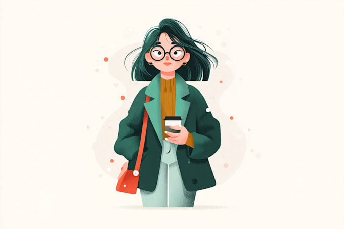 create a digital vector flat character or illustrations