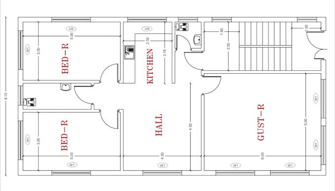 create 2d floor plans in autocad from sketches