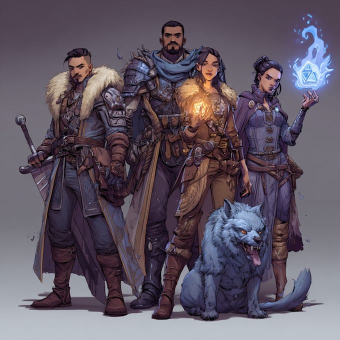 Dibujar arte conceptual profesional de personajes de fantasía para ...