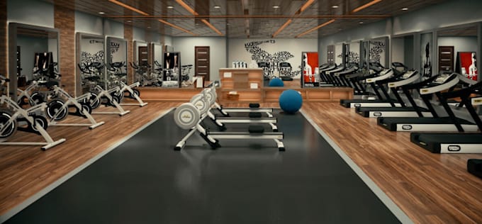 remodel interior mall,lifting,relaxing space,gym center,3d layout, bar rendering