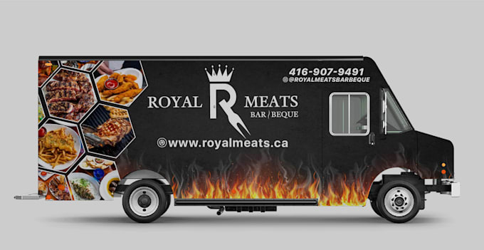 create a food truck wrap, food van wrap, food trailer, and truck wrap design