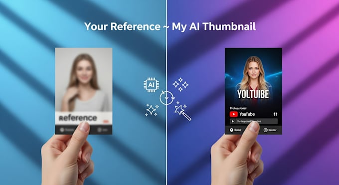 create a similar ai thumbnail from your reference image