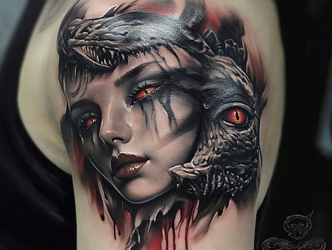 draw a realistic tattoo design