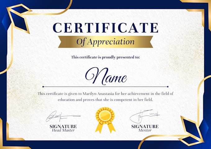 design professional and elegant certificates for awards and achievements
