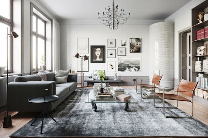 revamp 3d apartment, livingroom design, furniture, corona render, layout, cgi