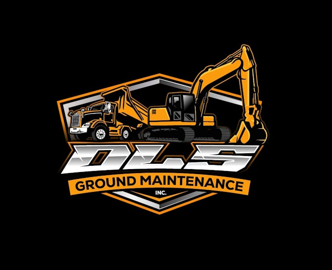 create creative good looking excavation and dump truck logo design