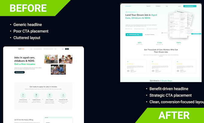 design conversion optimized ai and saas landing page