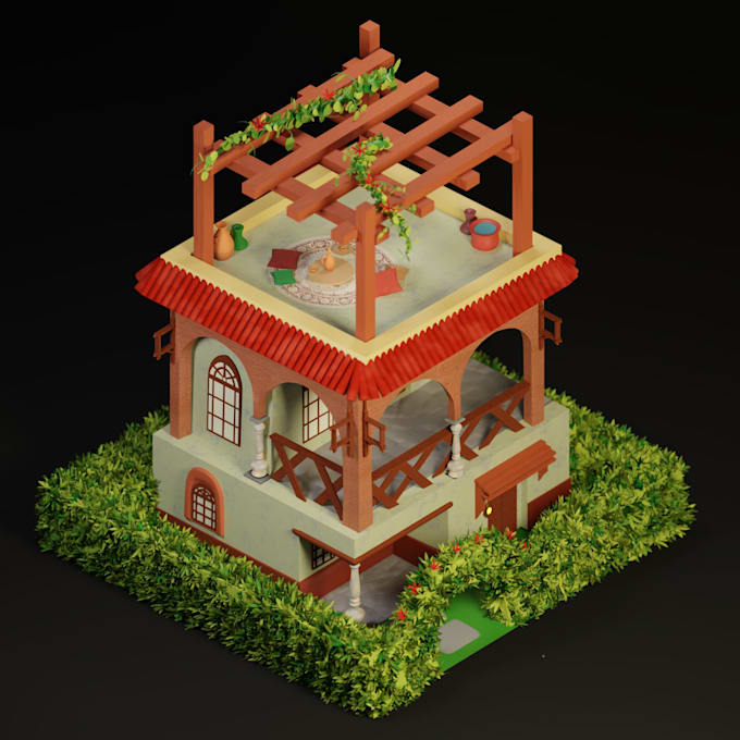 create stylized, low poly models, game props or asset packs