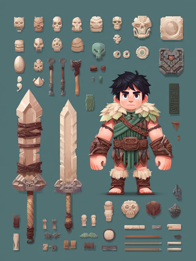 make a 2d game characters and game assets