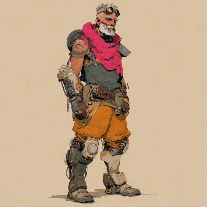 fantasy sci fi characte ro rillustration