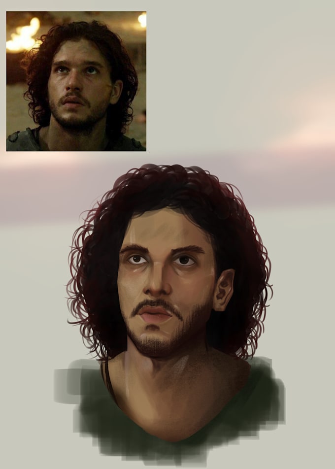 illustrate paint a professional portraits
