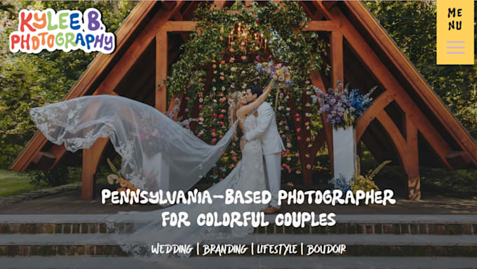 build wedding photography website, portfolio site, drone, videography website