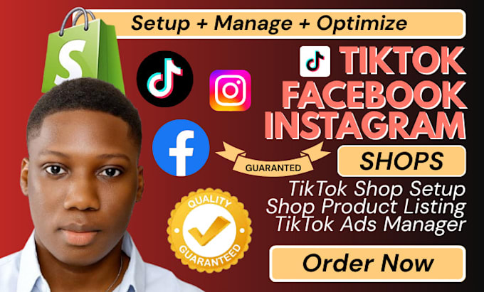 setup tiktok shop facebook instagram shop social media marketing ads manager