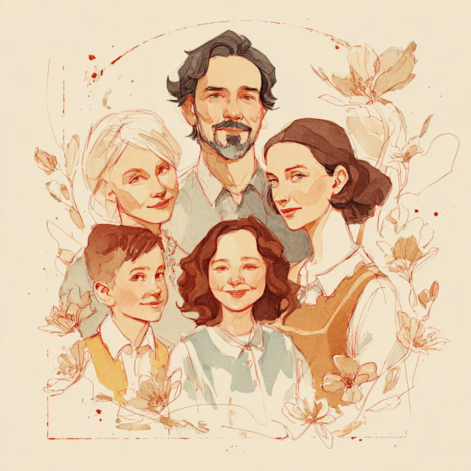 draw a wonderful family portrait