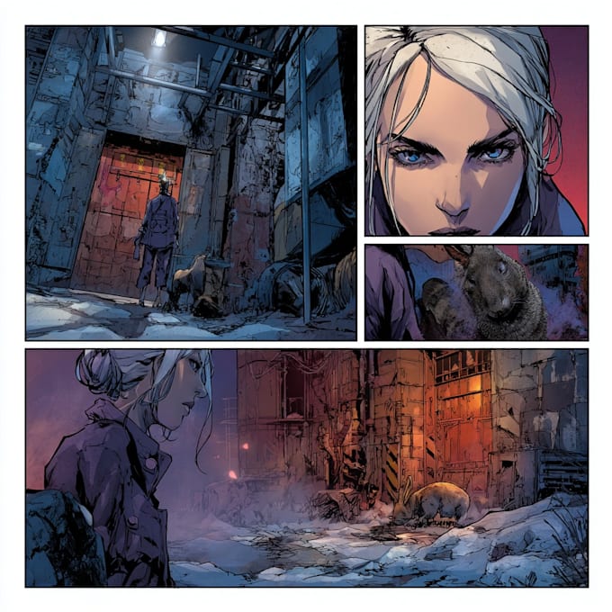 comic book page and illustration