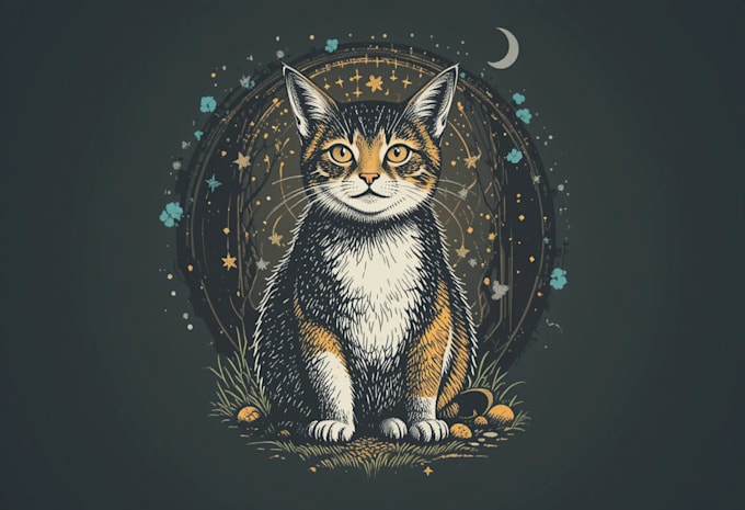 make linocut or cartoon illustration for t shirts