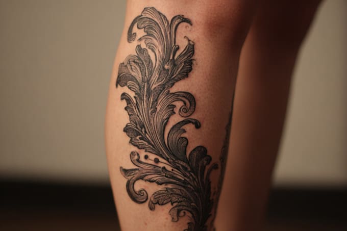 create a tattoo design for leg sleeve