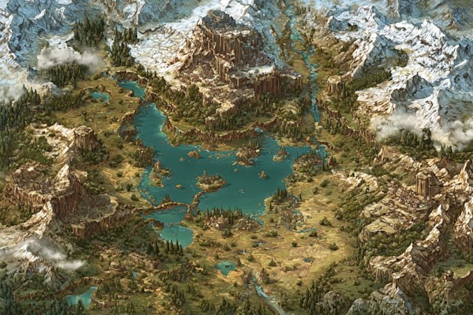 do fantasy map design map maker vector map illustration